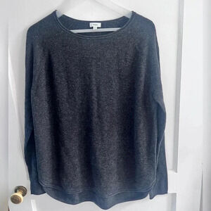 Vince cashmere wool dark grey sweater with slits on the side Size S
